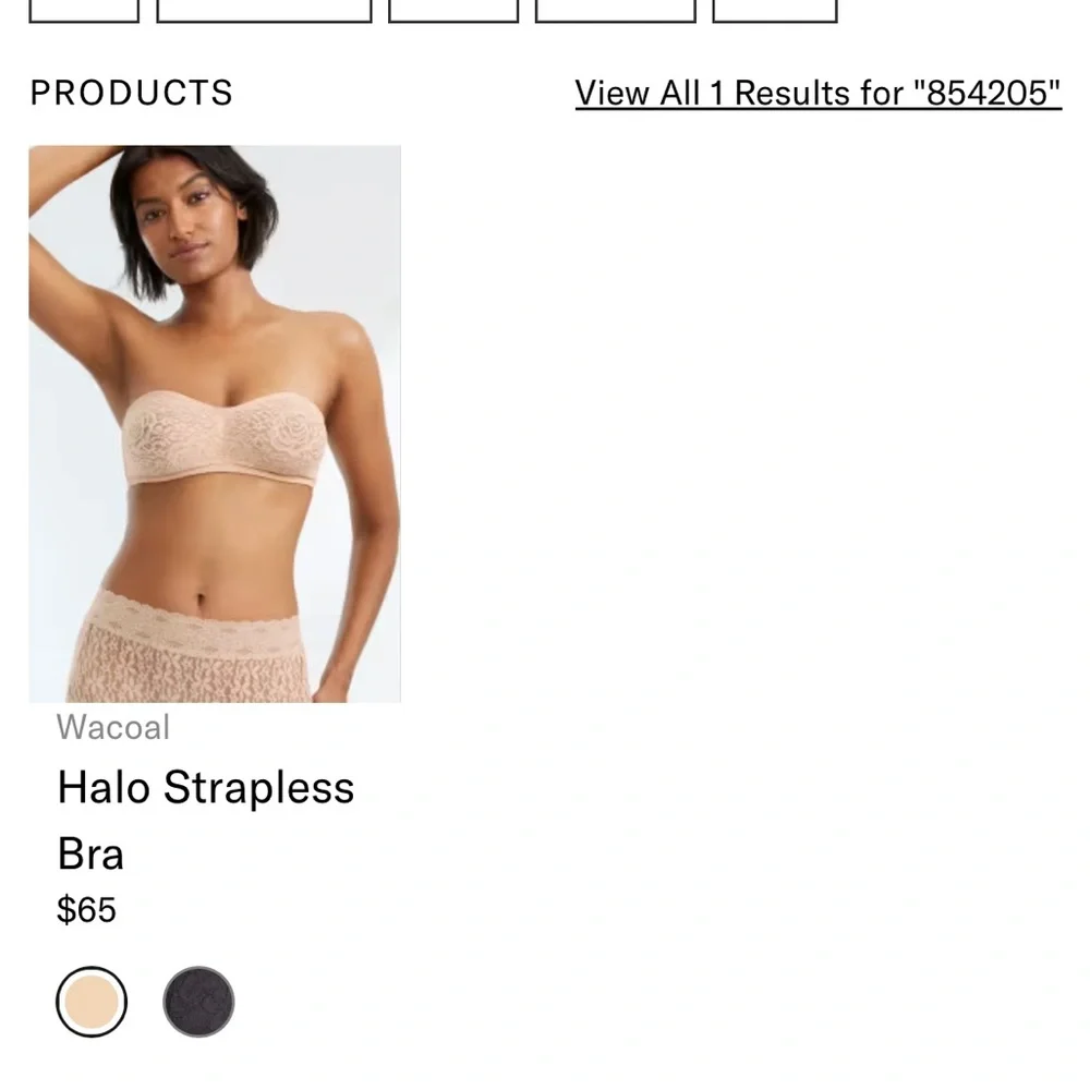 Wacoal Lace Strapless Bra in Beige - Picture 7 of 10